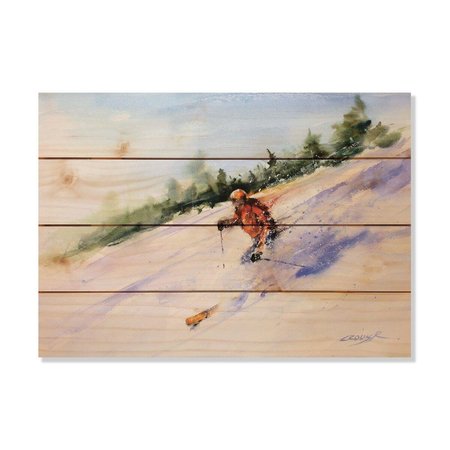 WILE E. WOOD 20 x 14 in. Crousers Downhill Skier Wood Art DCDS-2014